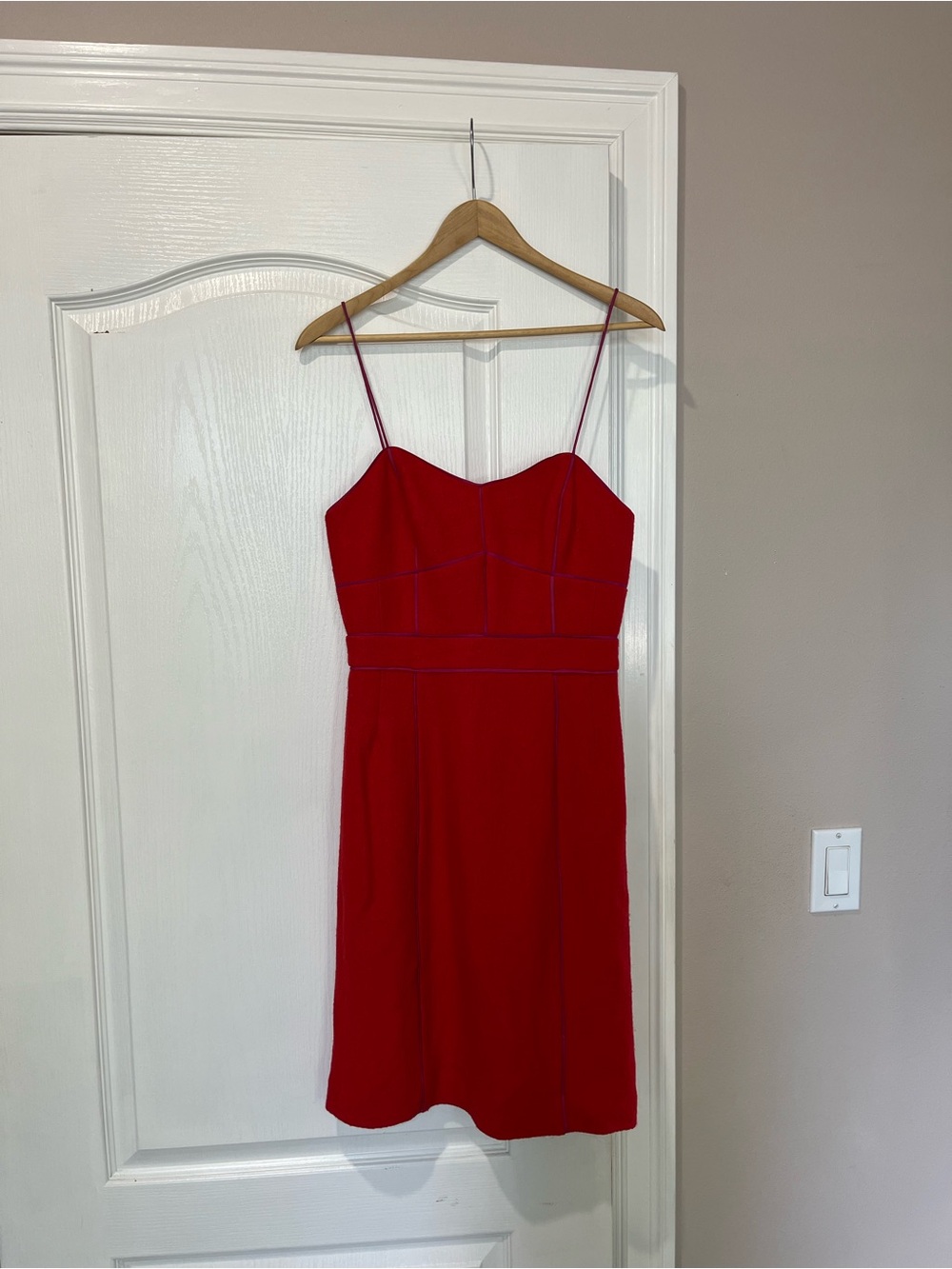 Banana Republic Cherry Red Spaghetti Strap Min/Midi Dress 🍒